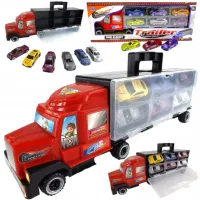 METALOWE AUTA  CIĘŻARÓWKA Z AUTAMI  LAWETA