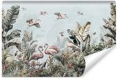 Fototapeta FLAMINGI Dżungla Liście Palmy 90cm x 60cm