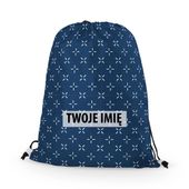 WORKO-PLECAK z Twoim imieniem Niebieska geometria VIII 075