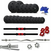 Obciążenie bitumiczne, gryf lekko łamany 120/25 Hantle i obciążenie-112,5kg