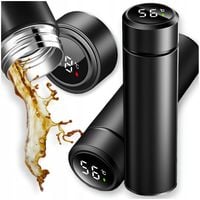 TERMOS KUBEK TERMICZNY BIDON NA KAWĘ HERBATĘ LED 500ML DUŻY SZCZELNY SMART