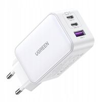 UGREEN ŁADOWARKA SIECIOWA ZASILACZ KOSTKA 2X USB-C, USB-A 3.0 PD QC GAN 65W