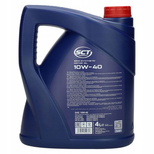 Olej Silnikowy SCT Germany Semi-Synthetic Motor Oil 10w-40 API SN/CH-4 4L na Arena.pl