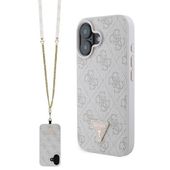 Guess GUHCP16SP4TDSCPP iPhone 16 6.1" różowy/pink hardcase Leather Metal