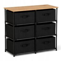 Komoda SZAFKA z 6 Szufladami Regał NA ZABAWKI Książki ORGANIZER 76x30x68cm