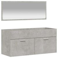Szafka łazienkowa z lustrem, szarość betonu