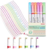 Markery do dekoracji pisania kolorowe wzorki zestaw 6 stempelki pieczątki