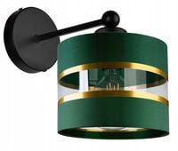 LAMPA KINKIET ścienny STAŁY E27 Abażur ZIELONY paski 20cm