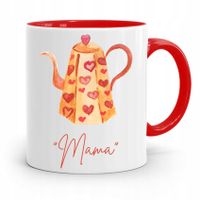 Kubek Czerwony Prezent Dla Mamy Matki Mama Z Nadrukiem Ze Zdjęciem