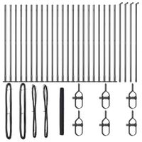 Ogrodzenie z słupkami Szary 1.6 x 50 m Stal pokryta PCV