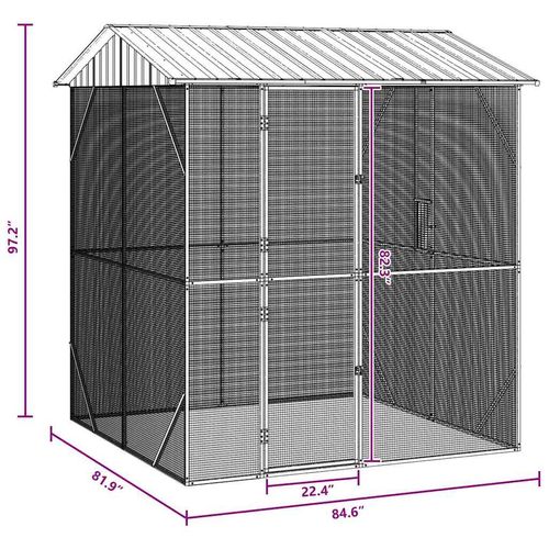 Klatka dla ptaków z przechowywaniem Antracyt 215 x 208 x 247 cm na Arena.pl