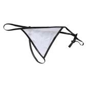 Stringi damskie do sublimacji z czarną lamówką