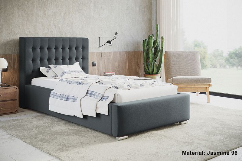 Łóżko tapicerowane LUX 2 90x200 ze  Stelażem i pojemnikiem zdjęcie 5