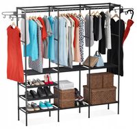 Szafa Duża Ubrania Stojak Wieszak Półki Mark Adler