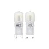 2x Żarówka LED G9 2W=18W 170lm mleczna biała zimna 230V energooszczędna do biura