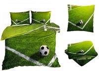 Pościel satyna bawełniana 160x200cm STADION PIŁKARSKI z prześcieradłem