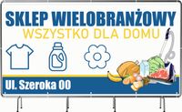 BANER REKLAMOWY 130x80cm projekt w cenie różne wzory SKLEP WIELOBRANŻOWY