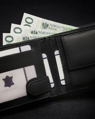Portfel Męski Skórzany Elegancki Ekoskóra Pojemny na Arena.pl