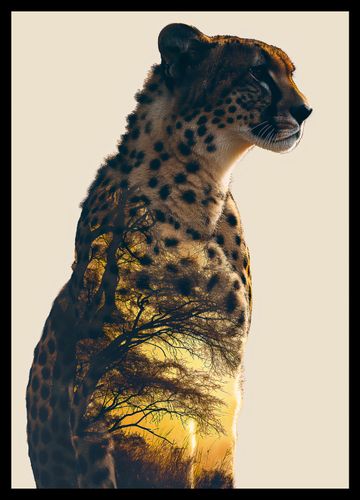 Plakat 29,7x42cm Gepard Duch Sawanny na Arena.pl