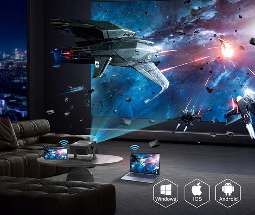 PROJEKTOR RZUTNIK ANDROID SMART TV WIFI FULL HD 6000LM 4K LED na Arena.pl