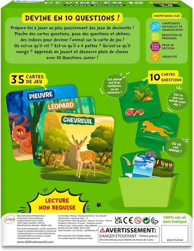 Gra Karciana Edukacyjna dla Dzieci Nauka Francuskiego Zwierzęta 3 do 6 Lat na Arena.pl