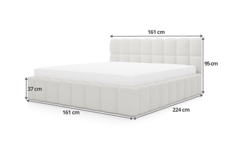 Łóżko tapicerowane Aura 140x200 czarne na Arena.pl