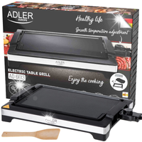 ADLER OPIEKACZ GRILL KONTAKTOWY CZARNY DUŻY ELEKTRYCZNY 3000W XXL AD6613