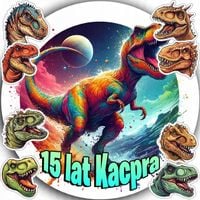 OPŁATEK NA TORT 20CM - DINOZAUR DINO DEKORACJA URODZINOWA + IMIĘ 15CM 18CM