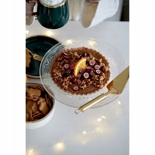 SZKLANA PATERA na ciasto NA BABECZKI patera NA NÓŻCE 30cm Roso Tadar na Arena.pl