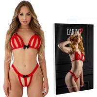 Sexy Komplet Bielizny Stanik i Majtki Daring Gorący i Ponętny L/XL