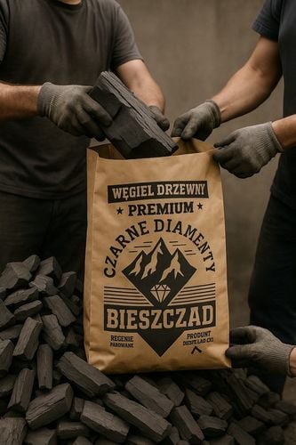 Węgiel Drzewny do Grilla 12 kg Bieszczad Czarne Diamenty Premium do na Arena.pl