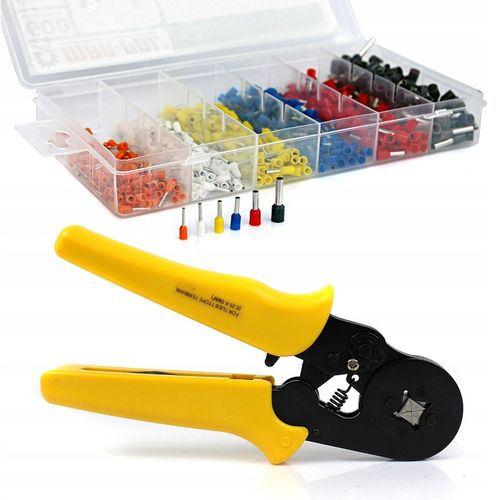 PRASKA ZACISKARKA DO TULEJEK KONEKTORÓW KOŃCÓWEK 0.25-10mm² 1500 szt. na Arena.pl