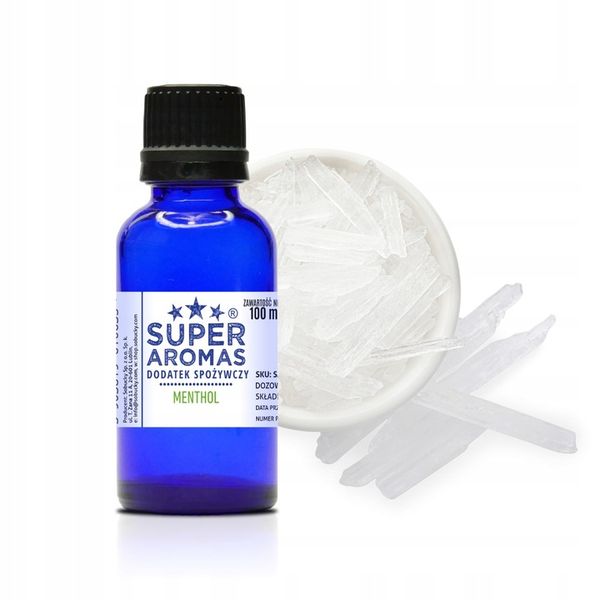 SUPER AROMAS Dodatek Spożywczy MENTHOL 30 ml zdjęcie 3
