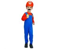 Strój przebranie dla dzieci Czerwony Hydraulik Mario 130/140cm karnawał