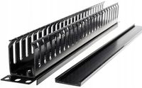ORGANIZATOR ORGANIZER KABLI UCHWYTY Z POKRYWĄ DUCT DO SZAFY RACK 19'' 1U