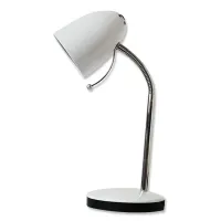 Lampa biurkowa biała z gwintem E27 idealna do przytulnego klimatu