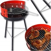 GRILL OGRODOWY WĘGLOWY DO OGRODU TARASU NA WĘGIEL SKŁADANY 33CM + RUSZT