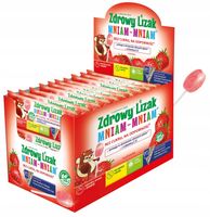 Zdrowy Lizak Mniam-Mniam truskawkowe 40 szt.