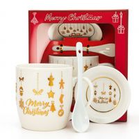 kubek świąteczny - zestaw w pudełku z zaparzaczem i łyżeczką 350 ml