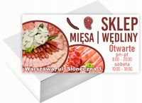 Wizytówki firmowe 200 szt DUŻO WZORÓW do wyboru SKLEP MIĘSA I WĘDLINY