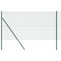 Ogrodzenie z słupkami Zielony 1.4 x 25 m Stal