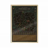 Prezent dla Piwosza: Mapa Zdrapka Piwosza w czarnej ramie