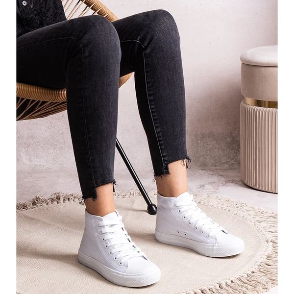 Białe wysokie trampki r.38 zdjęcie 4