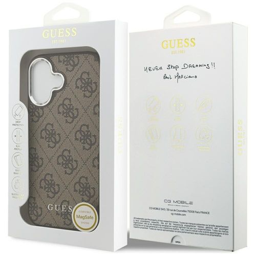 Etui Guess 4G Classic Logo MagSafe do iPhone 17 brązowy na Arena.pl