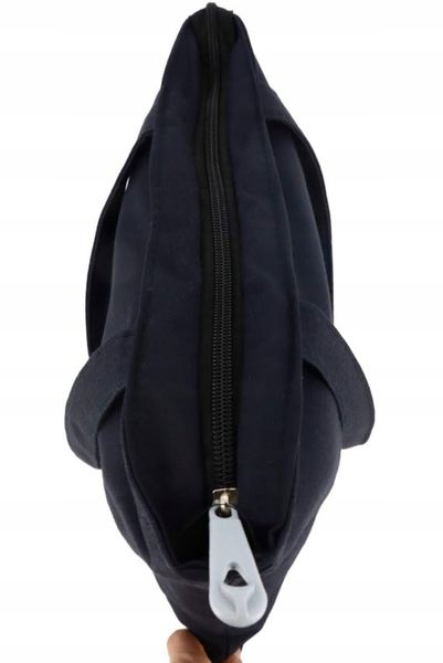 TORBA torebka z napisem ,,LICZY SIĘ WNĘTRZE A NIE JAKIŚ ... '' czarna zdjęcie 7