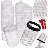 Zestaw kubków 50x 650ml 190µm mieszania lakieru system PPS Adapter M16x1,5W