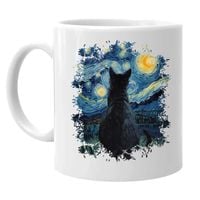Kot inspirowany Van Goghiem - kubek na prezent
