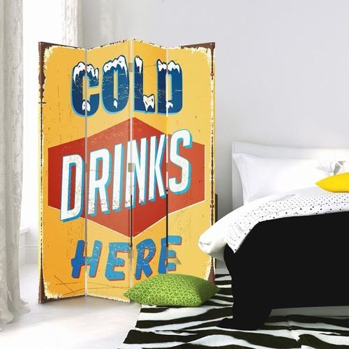 Parawan ozdobny, Cold drinks here 145x180 na Arena.pl