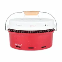 Grill emaliowany czerwony nakrap. Emalco |Barbeque
