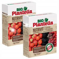 NAWÓZ DO TRUSKAWEK MALIN JEŻYN JAGÓD OWOCÓW BIO PLANTELLA 1KG (2 SZT)